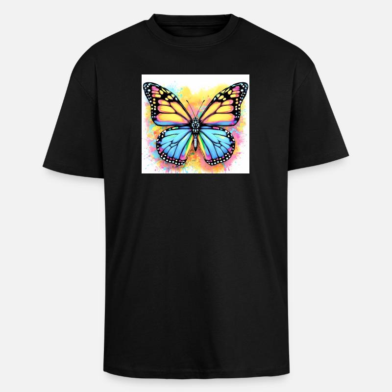 papillon - T-shirt unisexe oversize épais - noir