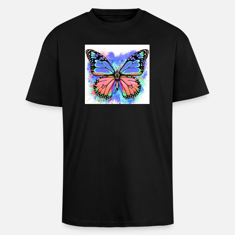 papillon - T-shirt unisexe oversize épais - noir