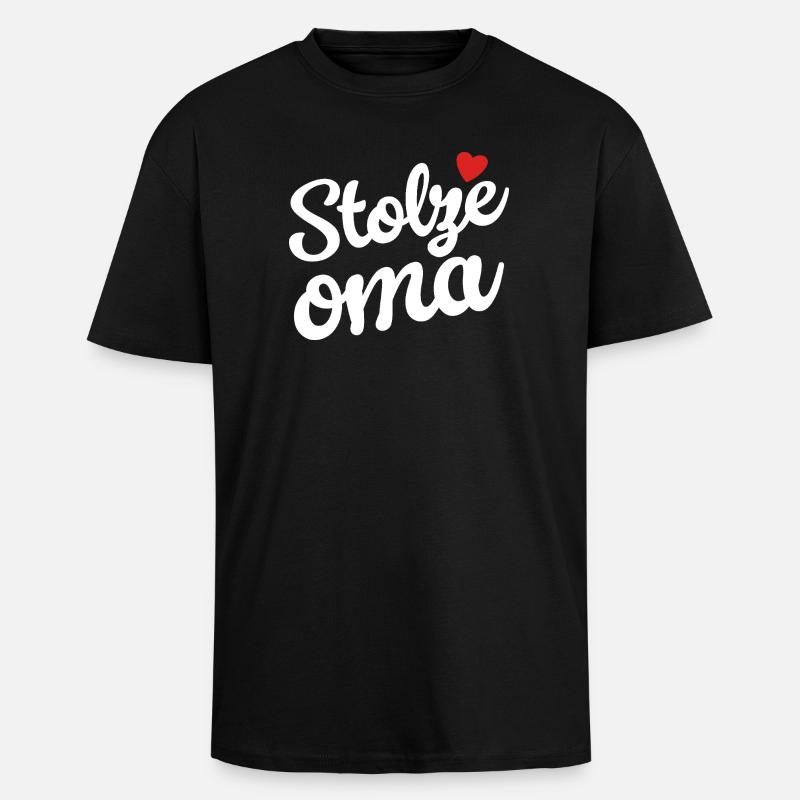 Fière grand-mère - T-shirt unisexe oversize épais - noir