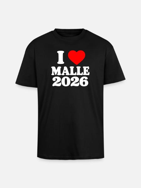 I love Malle 2026 - Unisex Oversized Heavyweight T-shirt - black