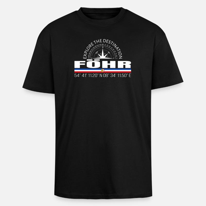 Föhr - Oversized Heavyweight Unisex T-Shirt - Schwarz