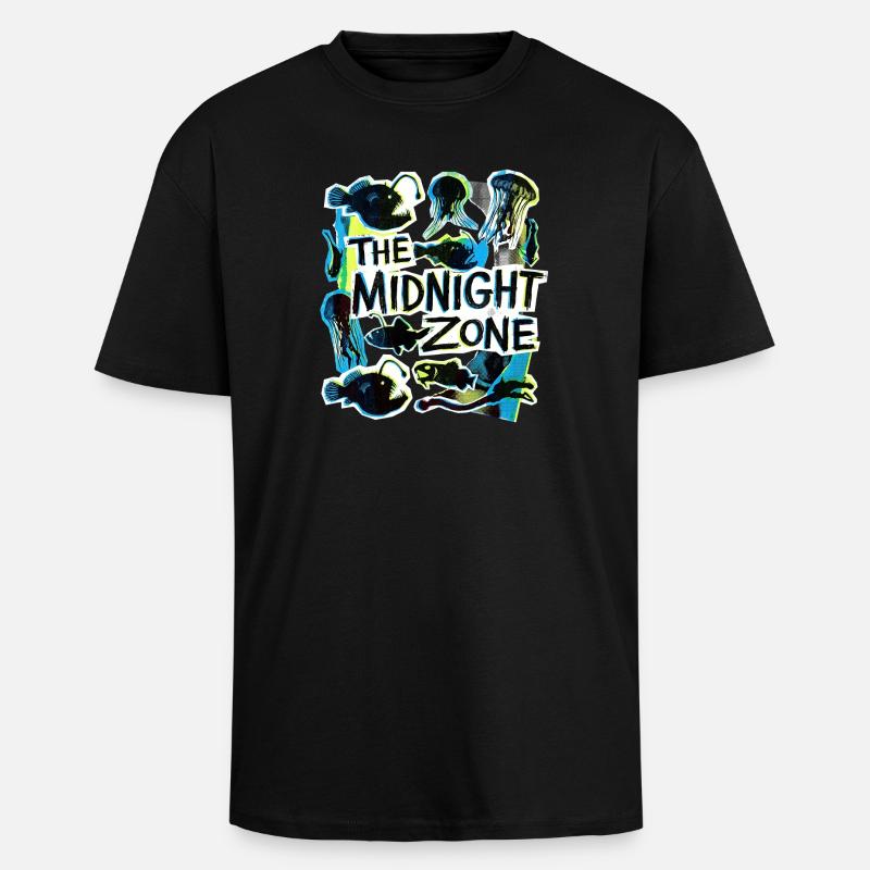 The Midnight Plastic Zone - Oversized Heavyweight Unisex T-Shirt - Schwarz