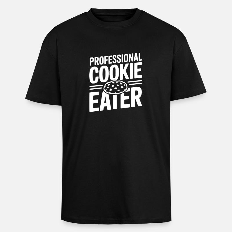 Professional Cookie Eater - Unisex Oversized Heavyweight T-shirt - black