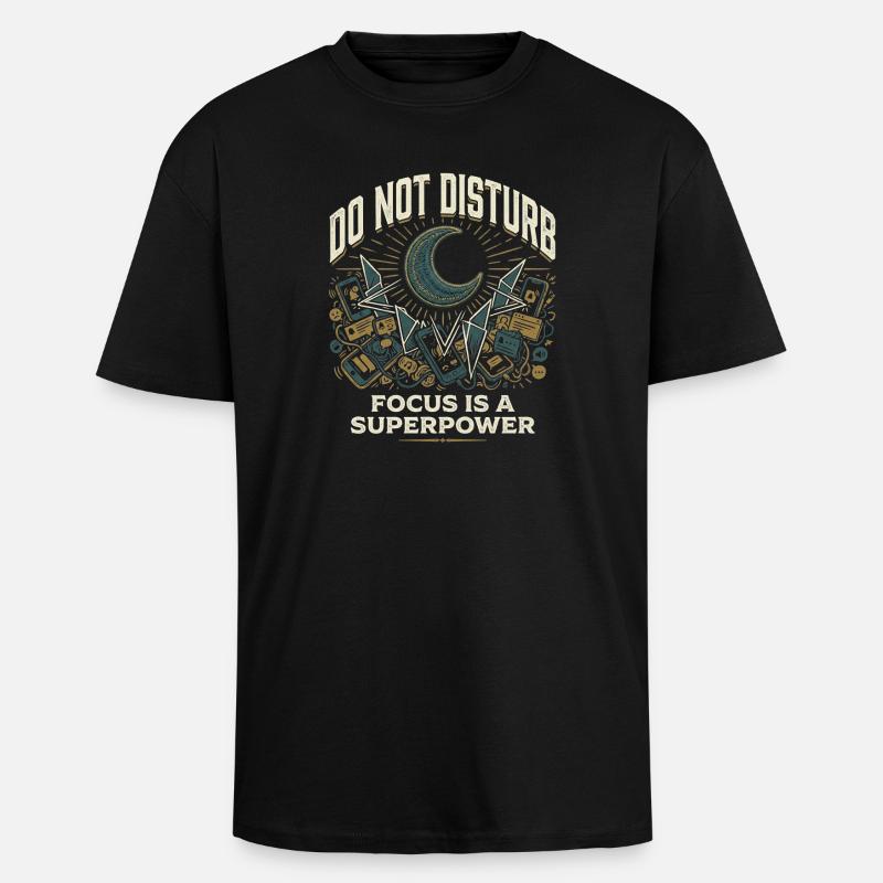 Focus Expert - T-shirt unisexe oversize épais - noir