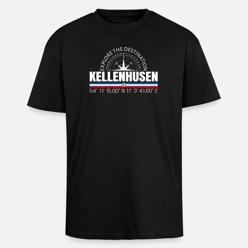 Kellenhusen - Oversized Heavyweight Unisex T-Shirt - Schwarz
