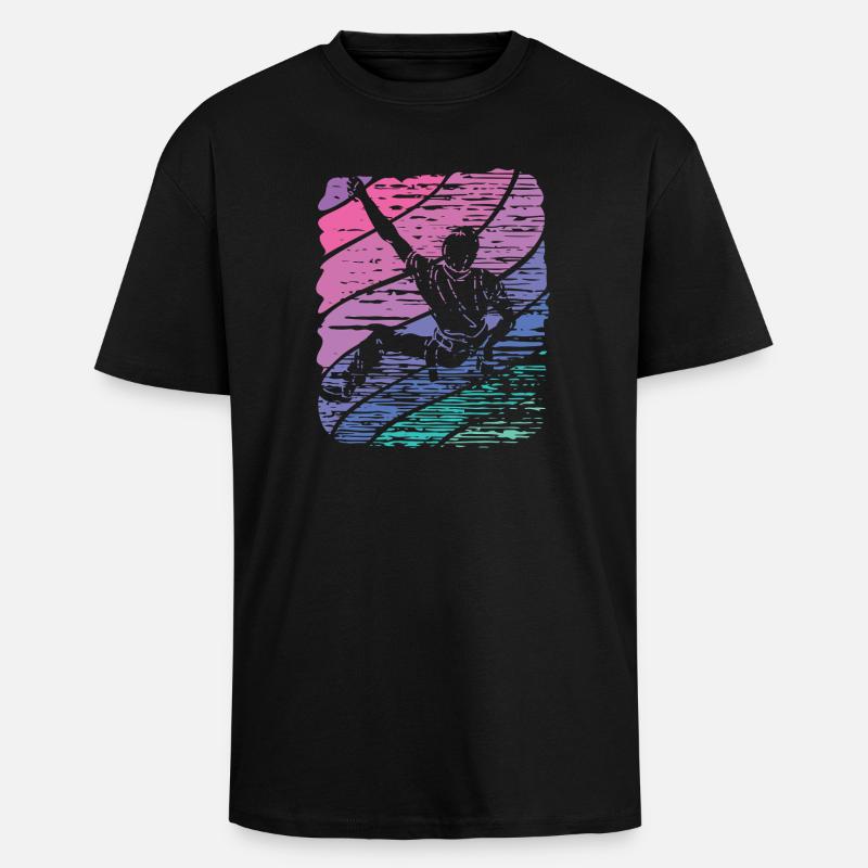Boulderer Boulder Bouldern - Oversized Heavyweight Unisex T-Shirt - Schwarz