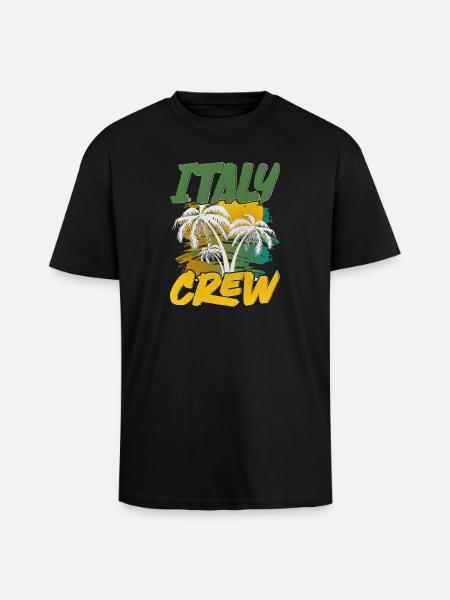 Italy Crew - Unisex Oversized Heavyweight T-shirt - black