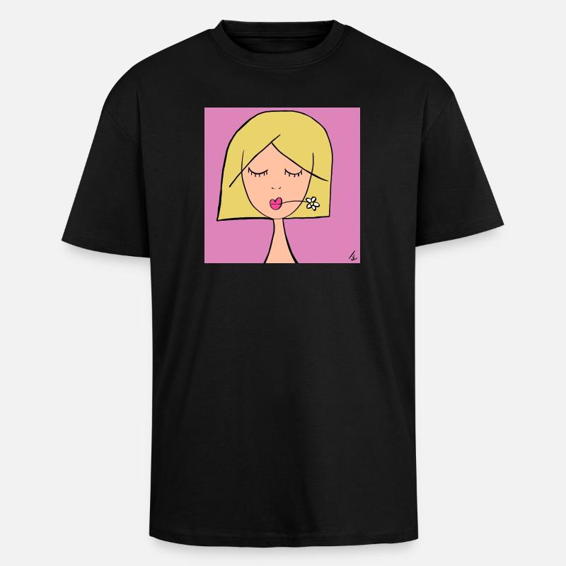 blond - Oversized Heavyweight Unisex T-Shirt - Schwarz