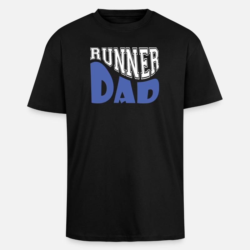 runner dad - Unisex Oversized Heavyweight T-shirt - black