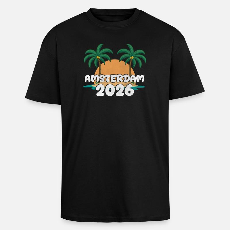 Amsterdam 2026 - Unisex Oversized Heavyweight T-shirt - black