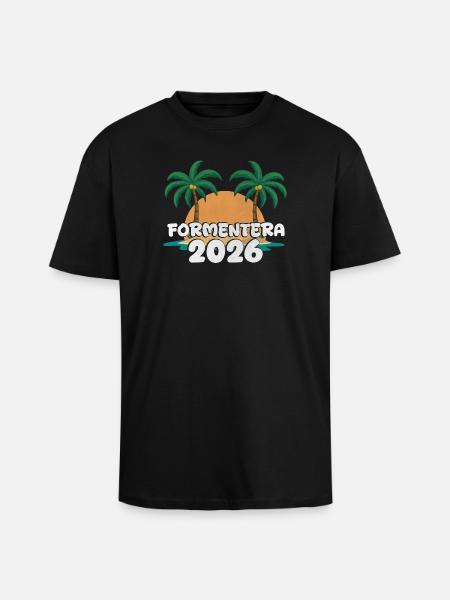 Formentera 2026 - Unisex Oversized Heavyweight T-shirt - black