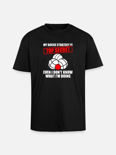 My bocce strategy Petanque Boule player - Unisex Oversized Heavyweight T-shirt - black
