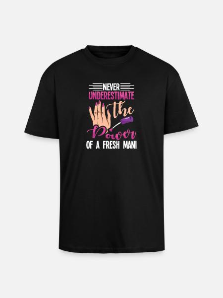 Nageldesigner Nageldesignerin Kosmetik Nagelstudio - Oversized Heavyweight Unisex T-Shirt - Schwarz