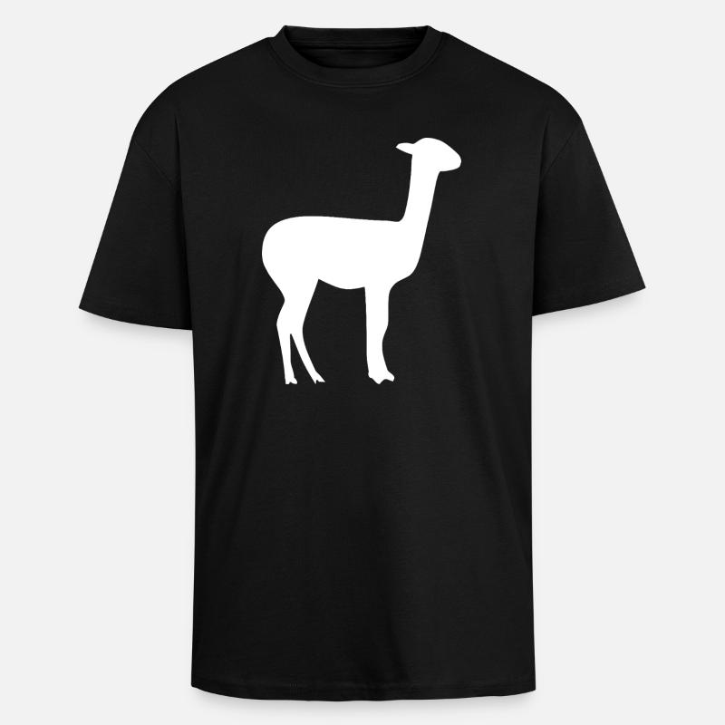 lama - T-shirt unisexe oversize épais - noir