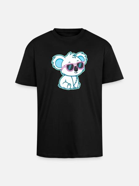Koala White Chill Sunglasses - Unisex Oversized Heavyweight T-shirt - black