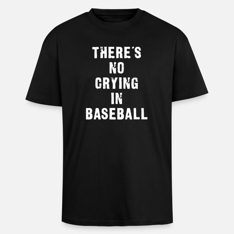 Baseball Motto Bold Tee - Unisex Oversized Heavyweight T-shirt - black