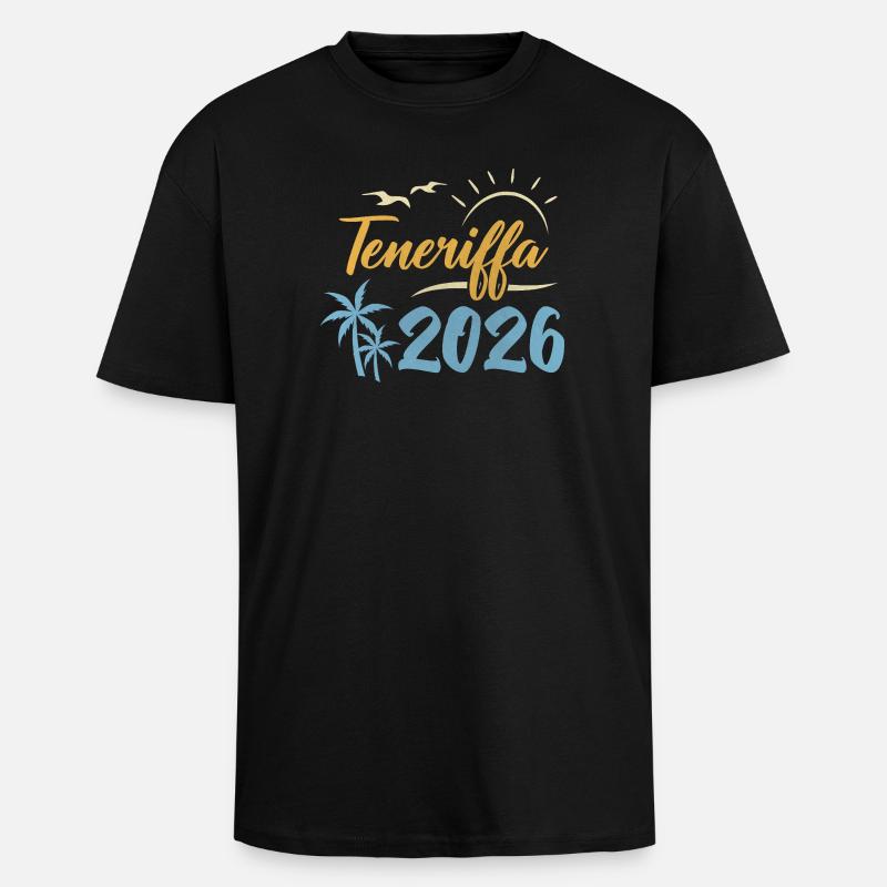 Teneriffa 2026 - Oversized Heavyweight Unisex T-Shirt - Schwarz