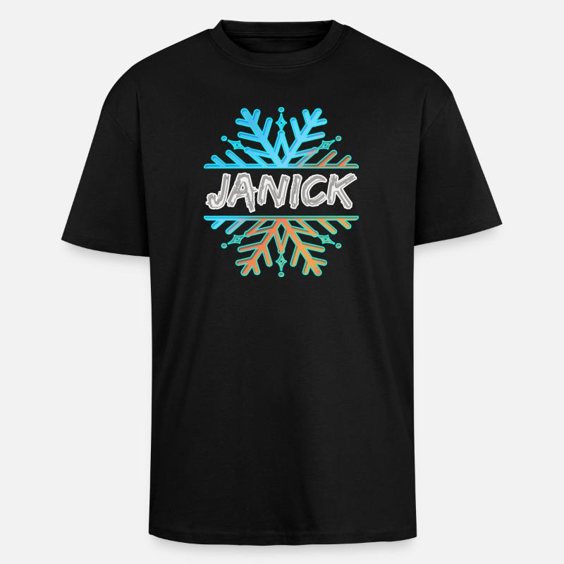 Janick - T-shirt unisexe oversize épais - noir