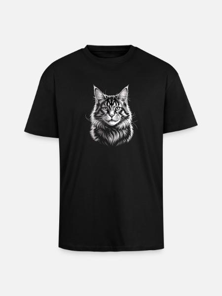 Maine coon - T-shirt unisexe oversize épais - noir