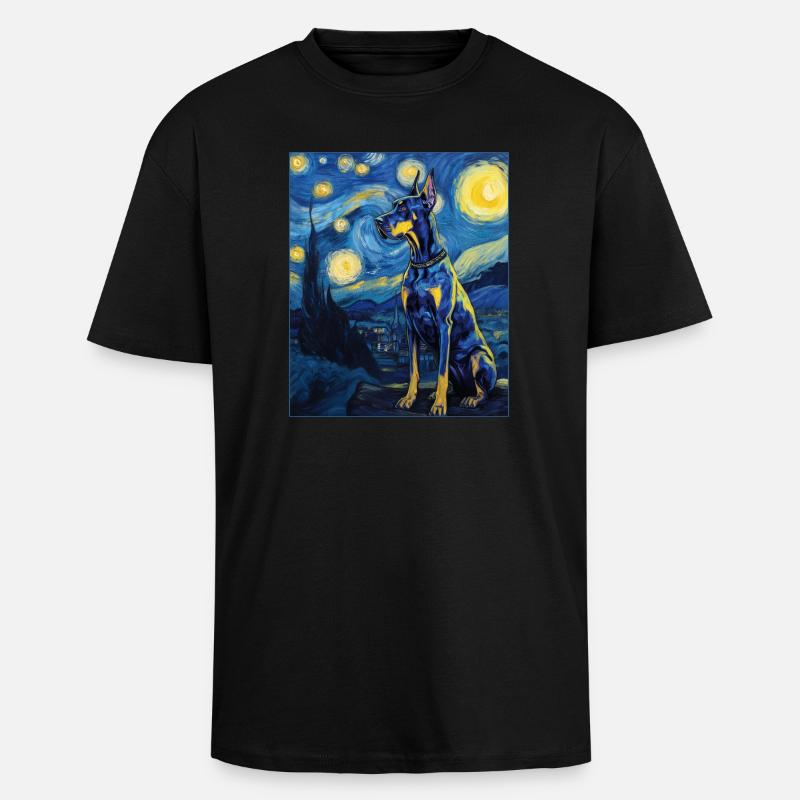 Great Dane - Unisex Oversized Heavyweight T-shirt - black