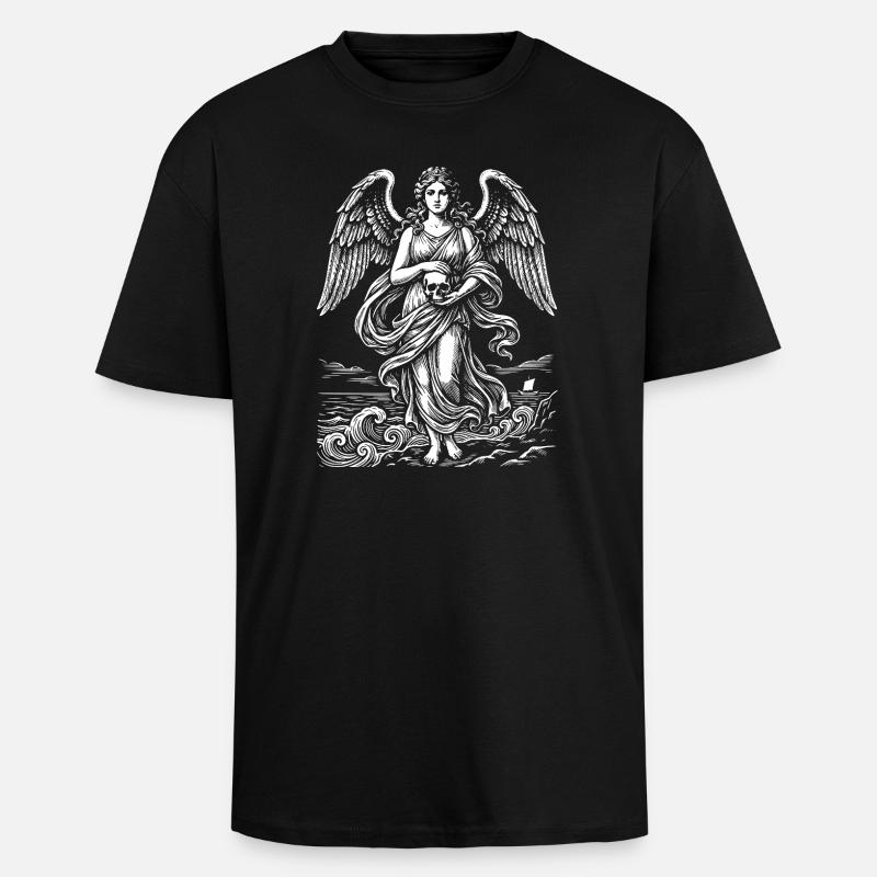 Seegestützte Venus mit Schädel - Oversized Heavyweight Unisex T-Shirt - Schwarz