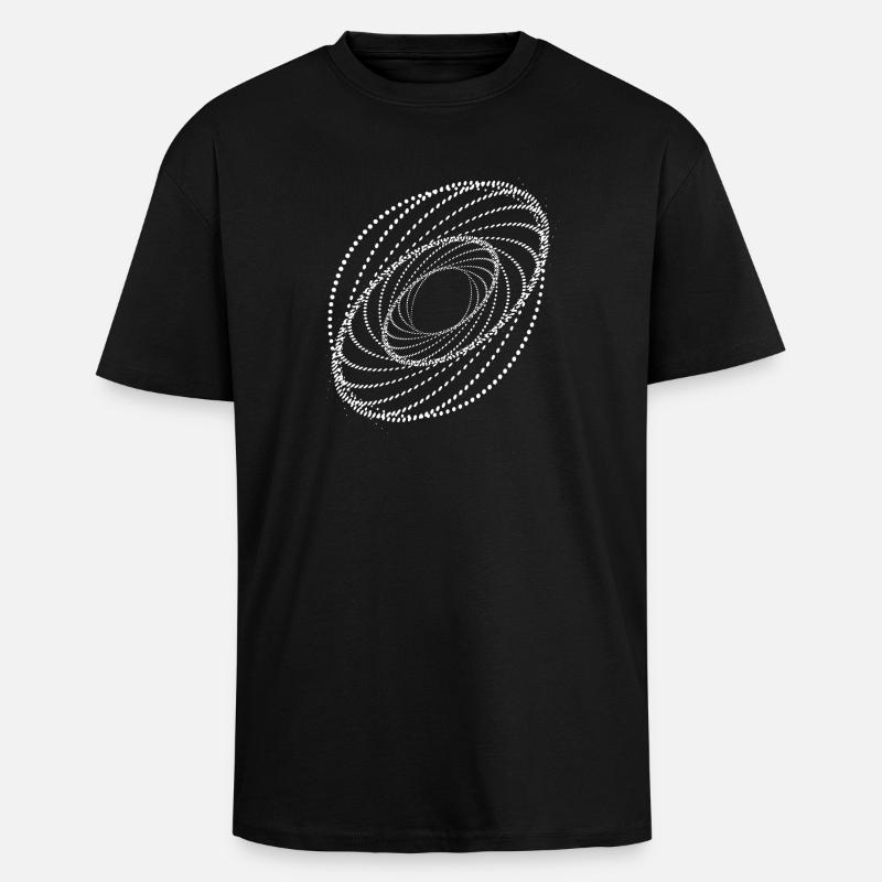 Dotted Spiral Vortex - Unisex Oversized Heavyweight T-shirt - black