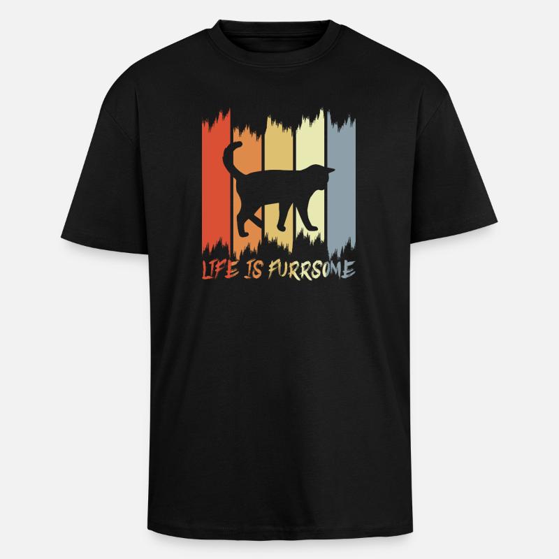 Cats Wit - Unisex Oversized Heavyweight T-shirt - black