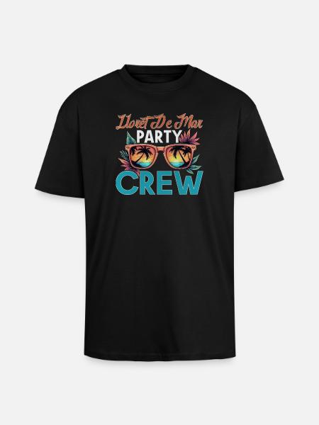 Lloret De Mar Crew - Oversized Heavyweight Unisex T-Shirt - Schwarz