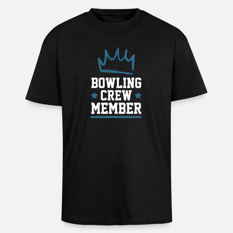 Bowling Crew - Unisex Oversized Heavyweight T-shirt - black