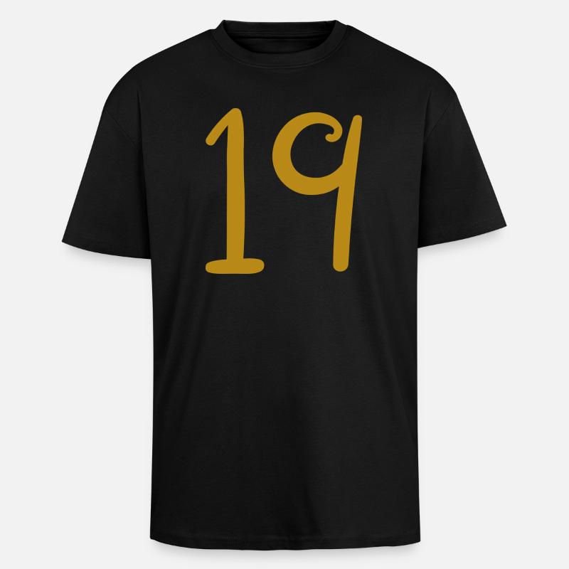 19 - T-shirt unisexe oversize épais - noir