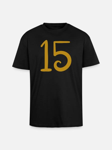 15 - T-shirt unisexe oversize épais - noir