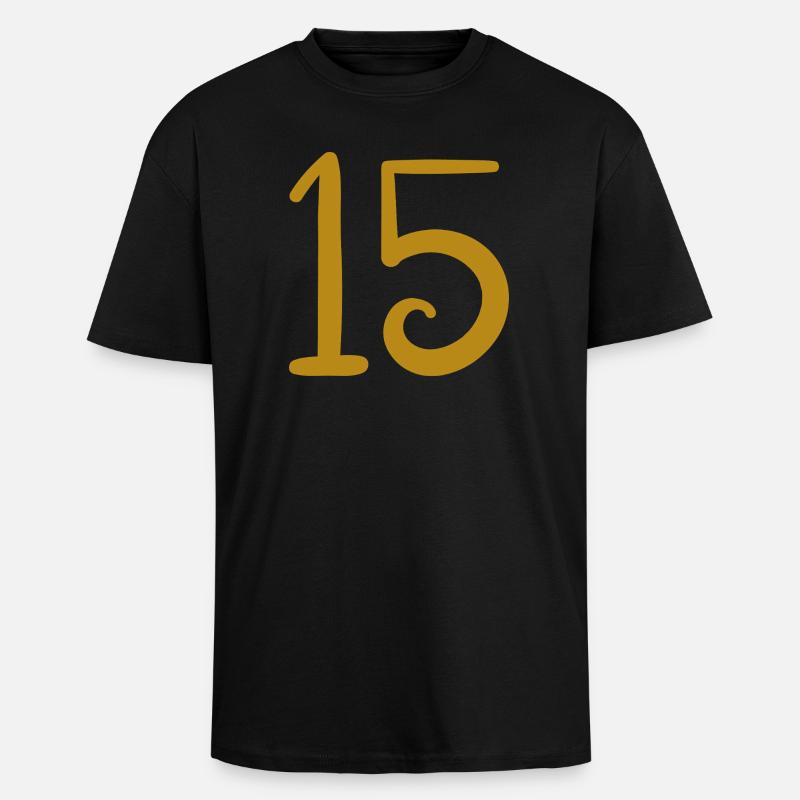 15 - T-shirt unisexe oversize épais - noir