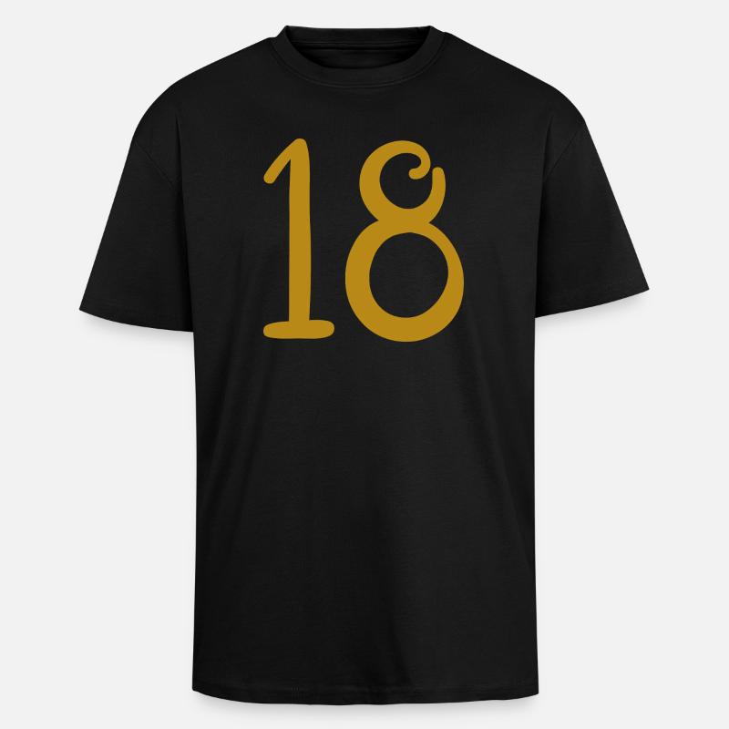 18 - Unisex Oversized Heavyweight T-shirt - black