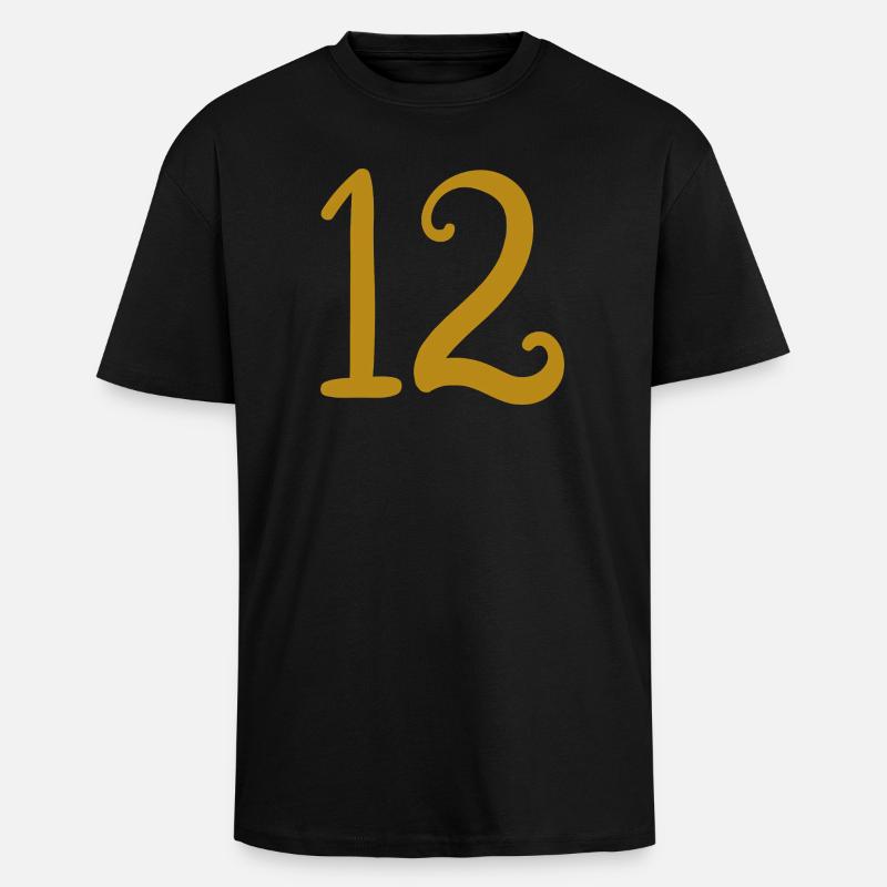 12 - Unisex Oversized Heavyweight T-shirt - black