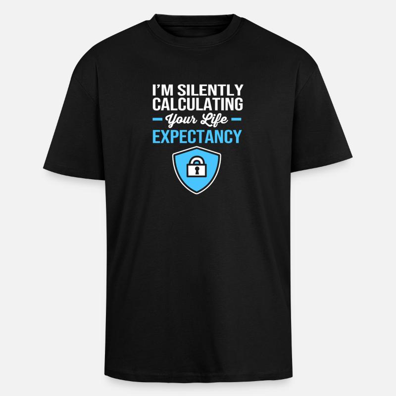 Versicherung - Oversized Heavyweight Unisex T-Shirt - Schwarz