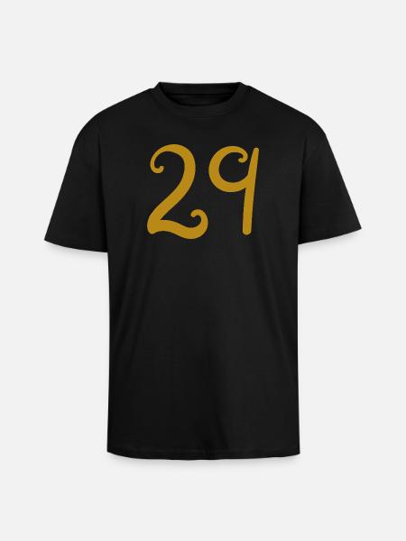 29 - T-shirt unisexe oversize épais - noir
