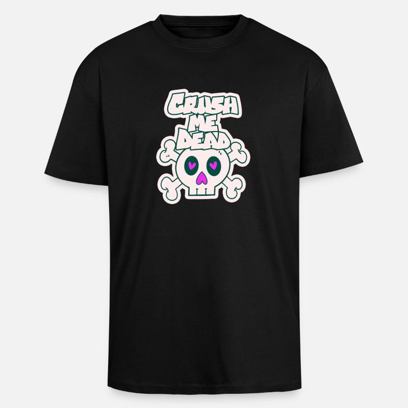 Écrase-moi - T-shirt unisexe oversize épais - noir