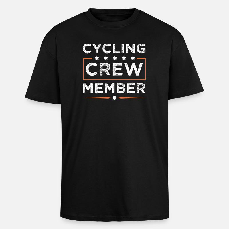 Cycling Crew - Oversized Heavyweight Unisex T-Shirt - Schwarz