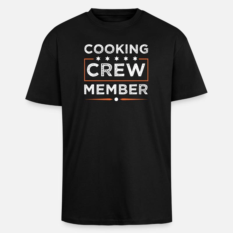 Équipe de cuisine - T-shirt unisexe oversize épais - noir