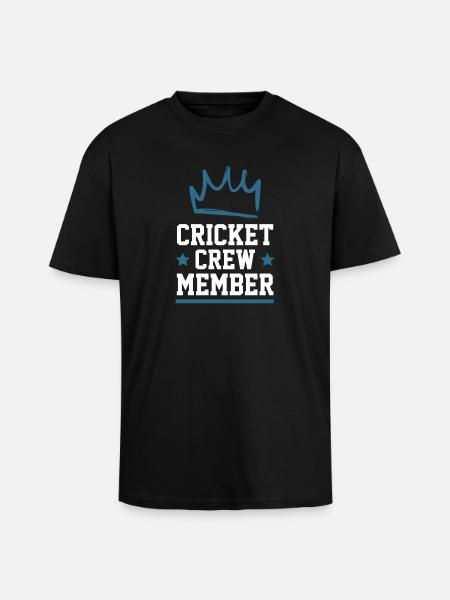 Cricket Crew - Oversized Heavyweight Unisex T-Shirt - Schwarz