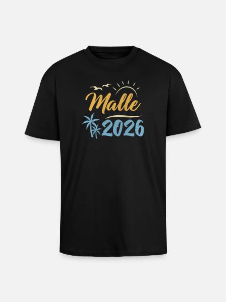 Malle 2026 - Unisex Oversized Heavyweight T-shirt - black