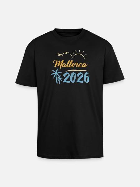 Mallorca 2026 - Oversized Heavyweight Unisex T-Shirt - Schwarz