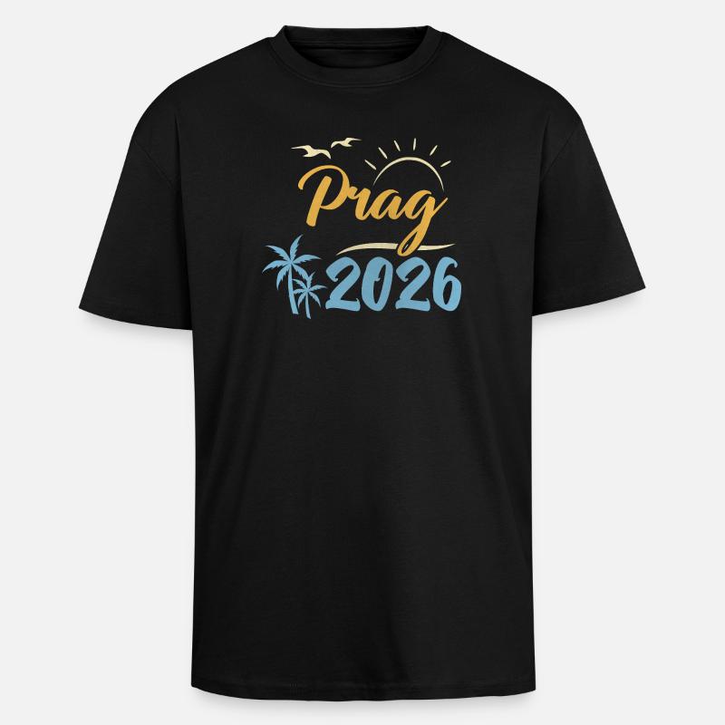 Prague 2026 - Unisex Oversized Heavyweight T-shirt - black