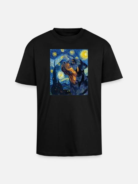 Rottweiler - Unisex Oversized Heavyweight T-shirt - black
