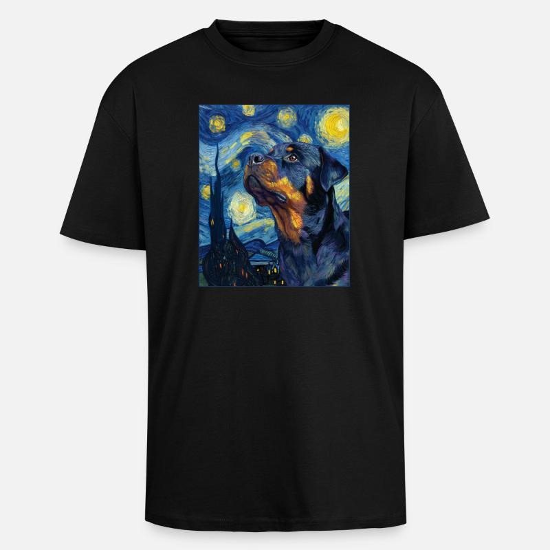 Rottweiler - Unisex Oversized Heavyweight T-shirt - black