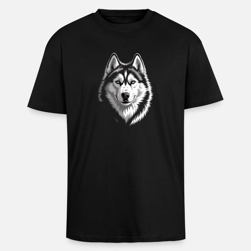 Rauque - T-shirt unisexe oversize épais - noir