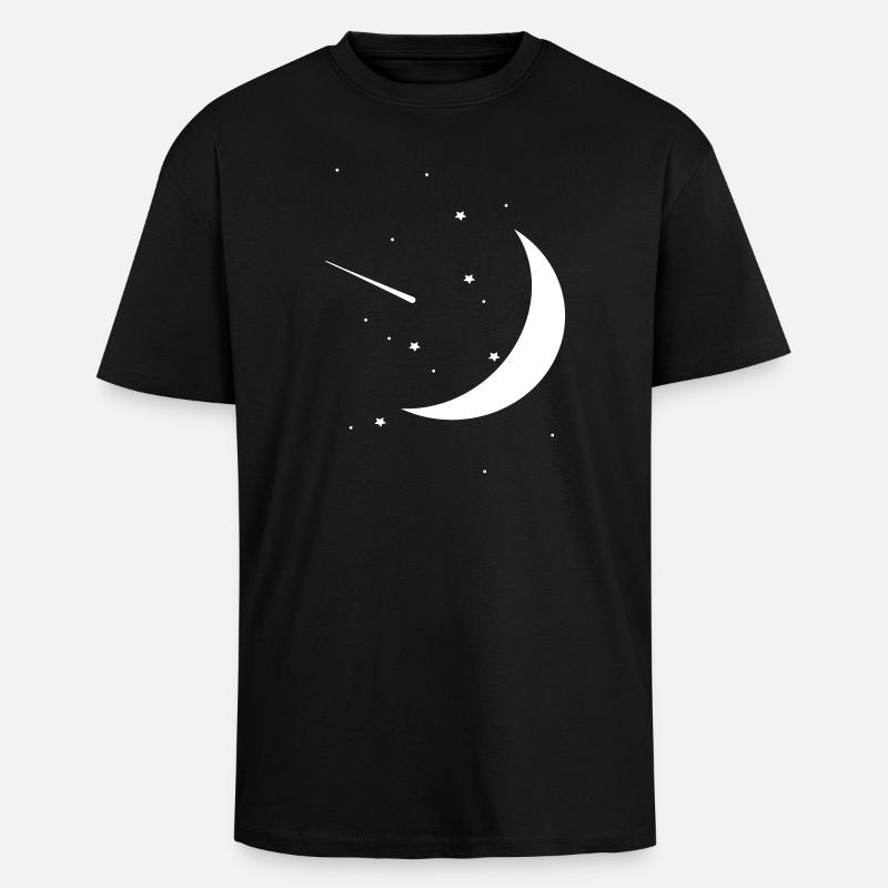 Nachthimmel - Oversized Heavyweight Unisex T-Shirt - Schwarz