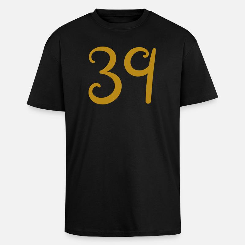 39 - T-shirt unisexe oversize épais - noir