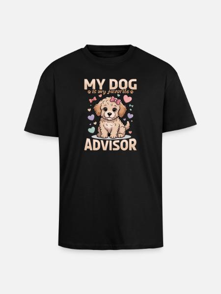 Goldendoodle Dog Breed - Unisex Oversized Heavyweight T-shirt - black