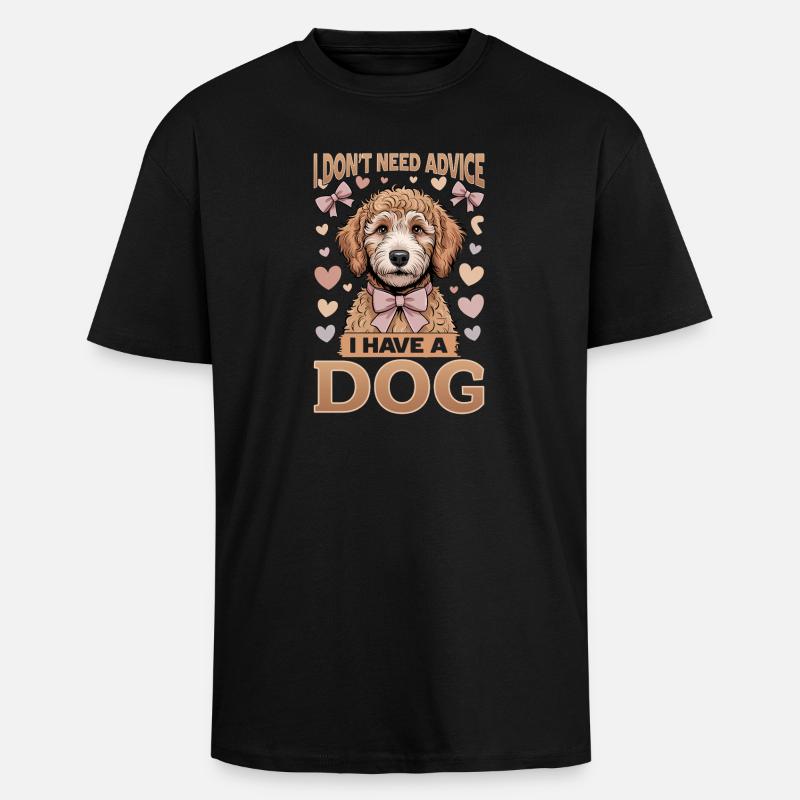 Goldendoodle Dog Breed - Oversized Heavyweight Unisex T-Shirt - Schwarz